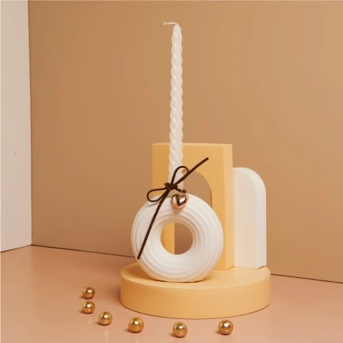 CANDELABRO TONDO CON CANDELA - CLARALUNA 2025