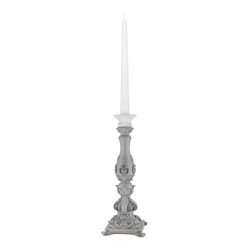 CANDELIERE BAROCCO H.40 GRIGIO