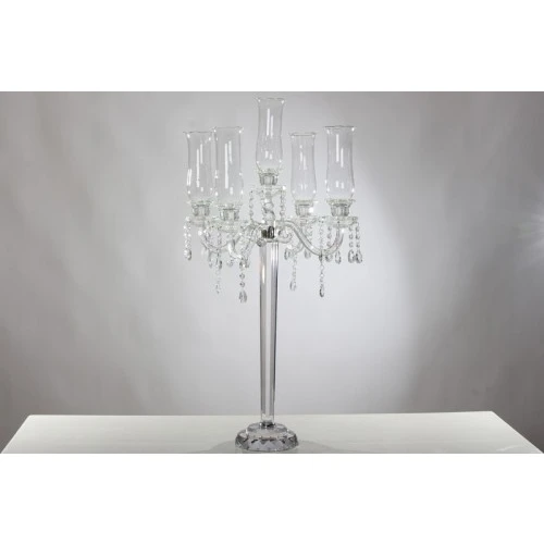 CANDELIERE CRISTALLO 5 BRACCIA H.97