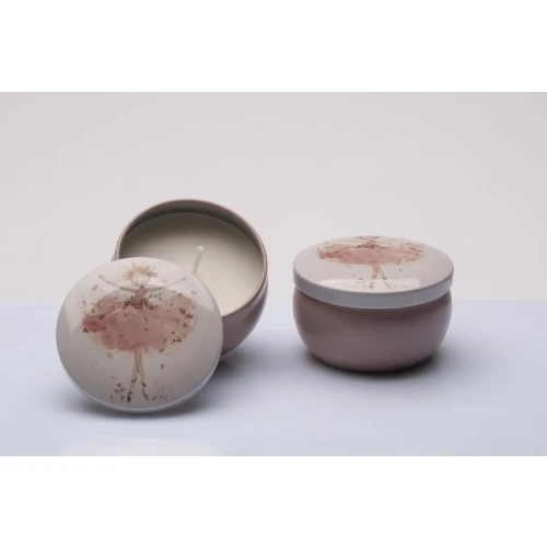 Bomboniera Solidale Comunione Bimba - Candela in Latta Ballerina Cuorematto cm.10