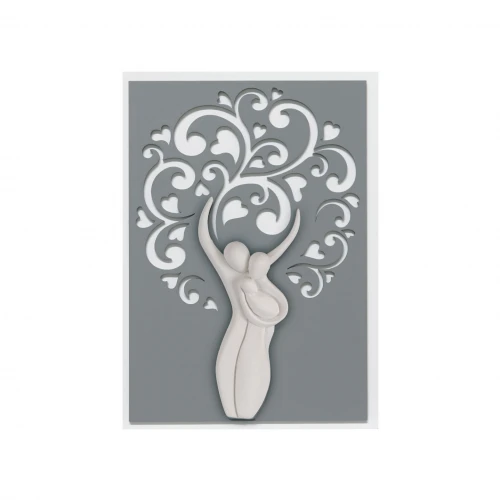 Bomboniera Capezzalino moderno con famiglia e albero della vita