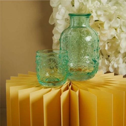 CARAFFA CLARALUNA CON BICCHIERE VERDE
