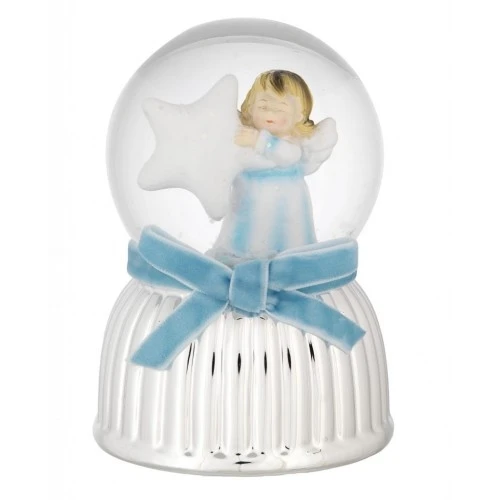 CARILLON BOULE DE NEIGE ANGIOLETTO CON STELLA AZZURRO