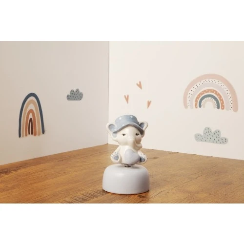 CARILLON C/ELEFANTE AZZURRO PORCELLANA