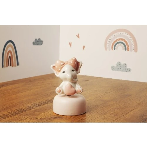 CARILLON C/ELEFANTE ROSA PORC.