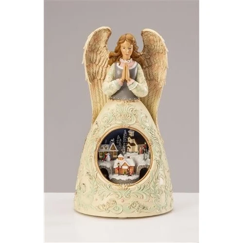 CARILLON CON MOVIMENTO E LUCE BIANCO CM 30