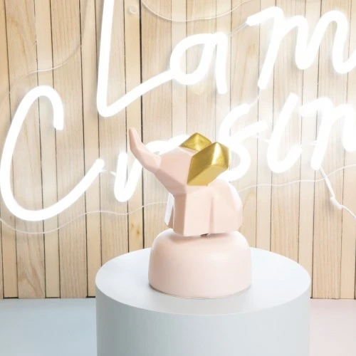 CARILLON ELEFANTE ROSA CM.7