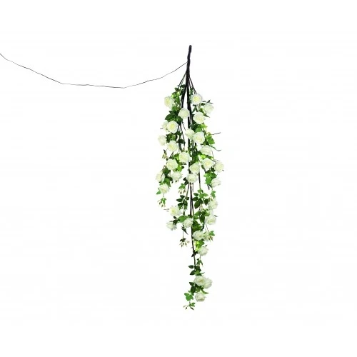 CASCATA ROSE BIANCHE 90 LED DA APPENDERE