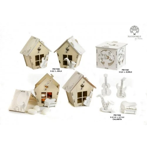 CASETTA PER CONFETTI STRUMENTI MUSICALI 8.5 