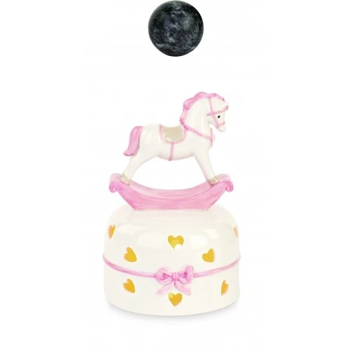 CAVALLINO ROSA CON LED CON SCATOLA