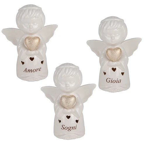 BOMBONIERA CELESTE ANGELO LED H.18 