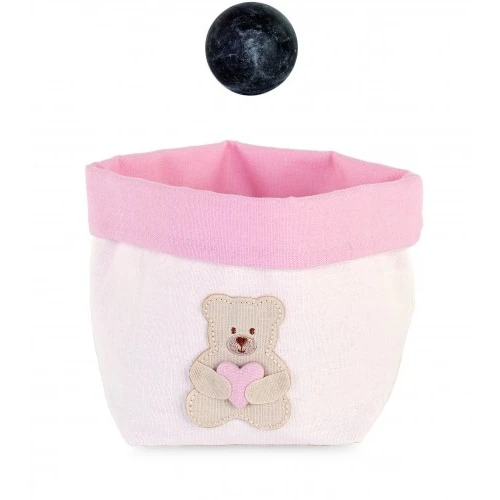 CESTINO ORSETTO CUORE ROSA