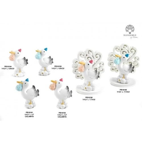 CICOGNA ROSA 6.2 CM. RESINA MAGNETE