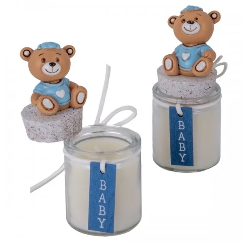 BOMBONIERA - CIUFFO ORSO CANDELA CIELO H.10 