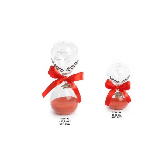 CLESSIDRA 'SEGUI I TUOI SOGNI' 15.5 CM. VETRO TOCCO