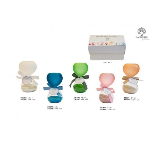 CLESSIDRA AZZURRA SATINATA 8 CM. VETRO G.BOX