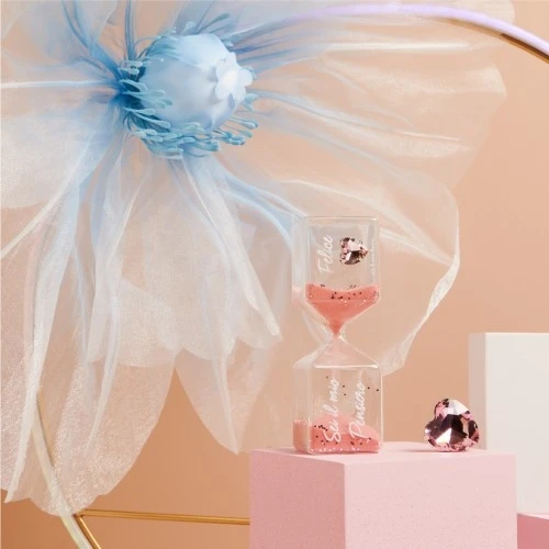 CLESSIDRA GRANDE SABBIA ROSA CON CUORE - CLARALUNA 2025