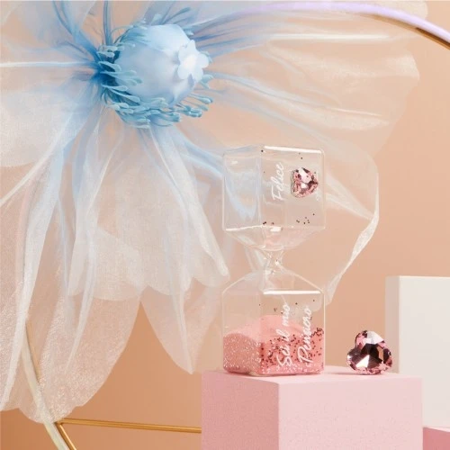 CLESSIDRA PICCOLA SABBIA ROSA CON CUORE - CLARALUNA 2025