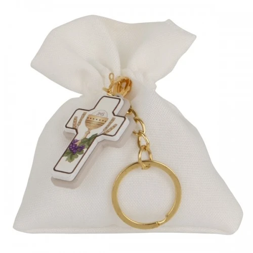 CLIP BAG PORTA CHIAVI COMUNIONE CM.8X10 PORTA CONFETTI