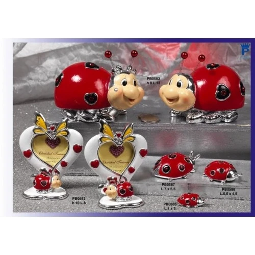 COCCINELLA 7 CM. RESINA ARG-BRIL