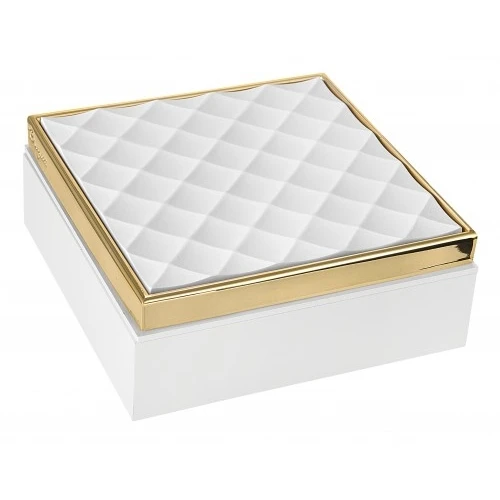 COFANETTO 17X17 BIANCO/ORO