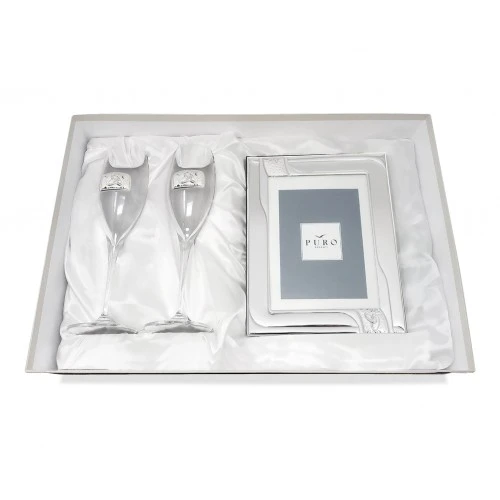 CONFEZIONE FLUTE E PORTAFOTO CM.15X20