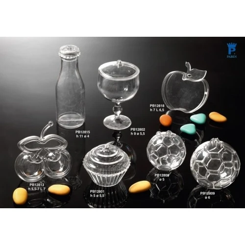 CONTENITORE PER CONFETTI PASTICCINO 5 CM.PLASTICA