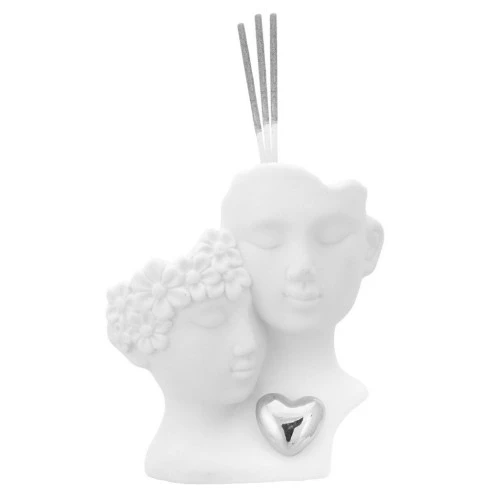 COPPIA DI VISI CON CUORE ARGENTO