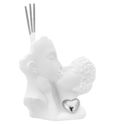 COPPIA DI VISI CON CUORE ARGENTO