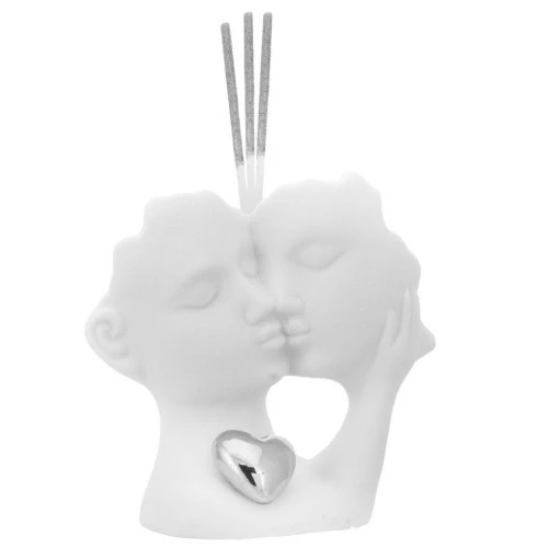 COPPIA DI VISI CON CUORE ARGENTO