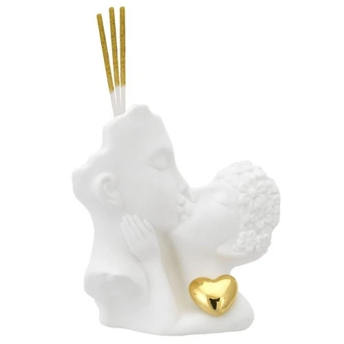 COPPIA DI VISI CON CUORE ORO