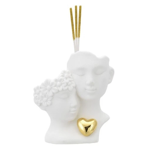 COPPIA DI VISI CON CUORE ORO