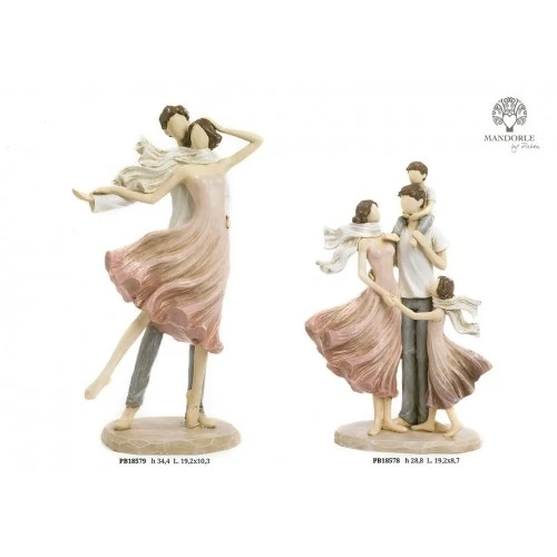 COPPIA INNAMORATI DANZANTI 34.4 CM. RESINA