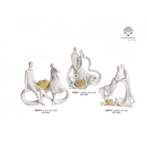 COPPIA INNAMORATI 11 CM. RESINA