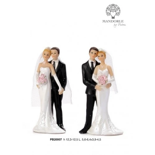 COPPIA SPOSI 12.5 CM. 2 AS. RESINA
