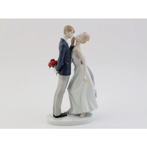 COPPIA SPOSI CON BOUQUET H 27,5 CM