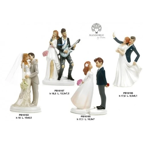 COPPIA SPOSI SELFIE 17.8 CM. RESINA