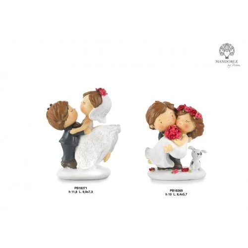 COPPIA SPOSINI 11.8 CM. RESINA
