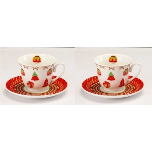 COPPIA TAZZE TE' - DECORAZIONE NATALE
