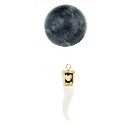 CORNETTO BIANCO CON INSERTO ORO