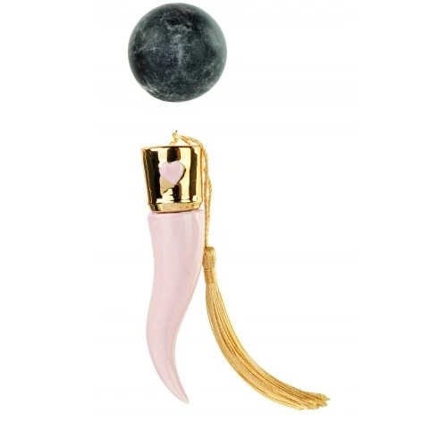 CORNETTO ROSA CON NAPPINA ORO