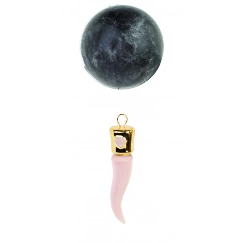 CORNETTO ROSA CON INSERTO ORO