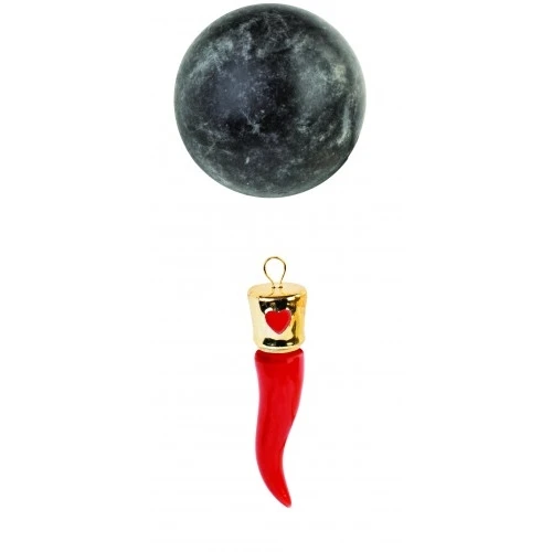 CORNETTO ROSSO CON INSERTO ORO