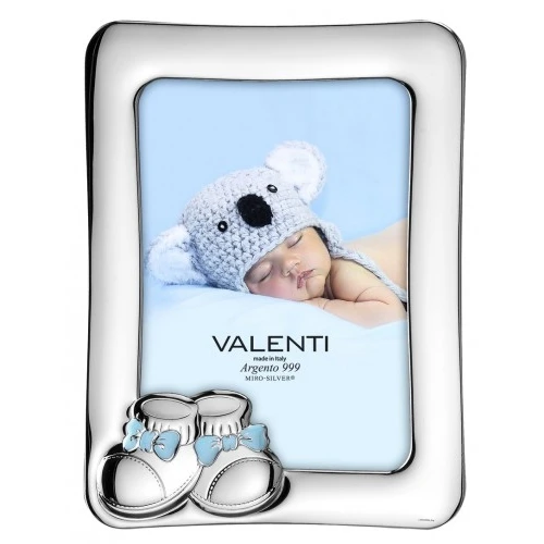 cornice bimbo “scarpette” retro legno – 9×13 cm