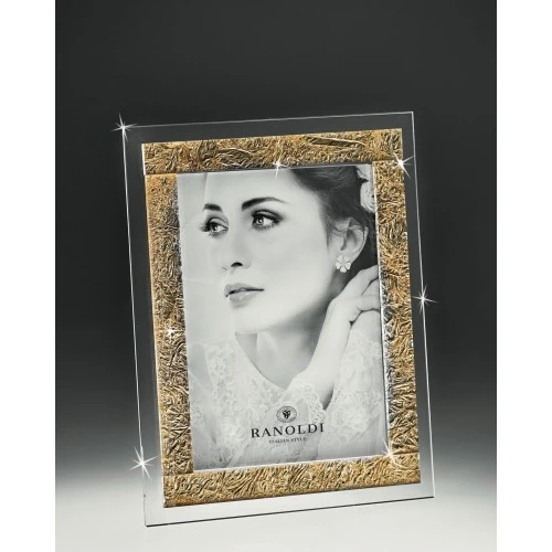 CORNICE IN CRISTALLO CON FOGLIA ORO - RANOLDI