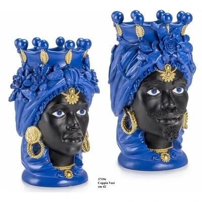 COPPIA TESTE MORO BLU/ORO
