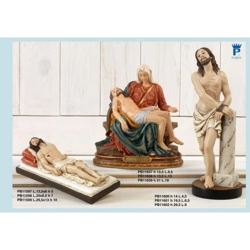 CRISTO MORTO SU LETTO 29.5 CM. RESINA