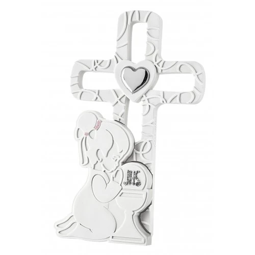 CROCE BIMBA COMUNIONE 7X11 BIANCA
