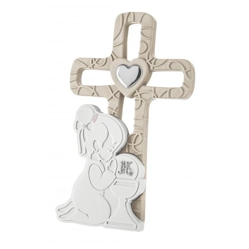 CROCE BIMBA COMUNIONE 9X16 NOCCIOLA