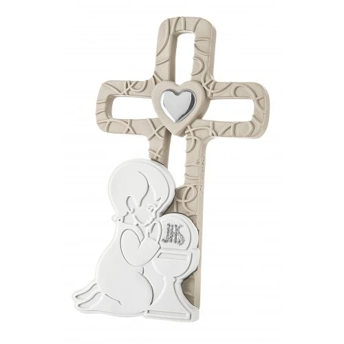 CROCE BIMBO COMUNIONE 9X16 NOCCIOLA